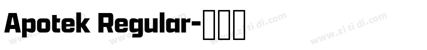 Apotek Regular字体转换